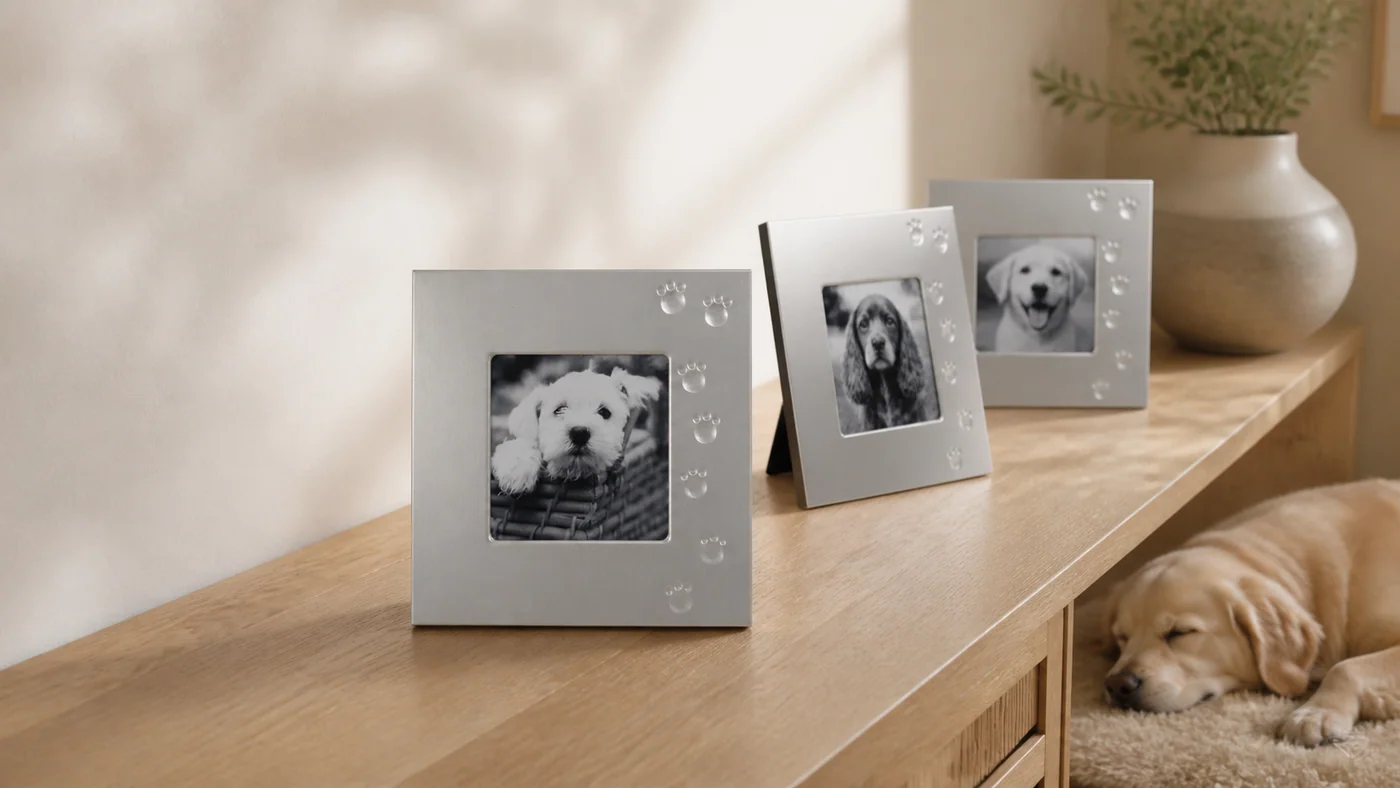 Custom Paw Print Pet Memorial Photo Frame