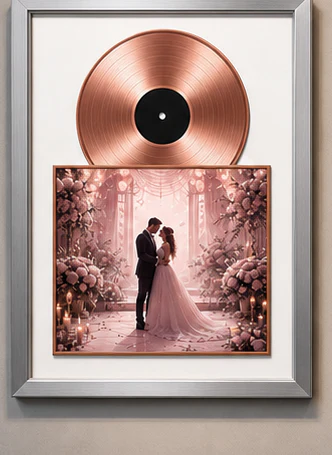 Silver Wedding Keepsake Edition vinyl record display frame